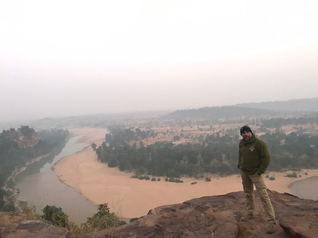 Sudhir at the hill top in Sanjay Dubri National Park