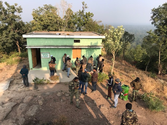 Everyone having breakfast in Sanjay Dubri National Park